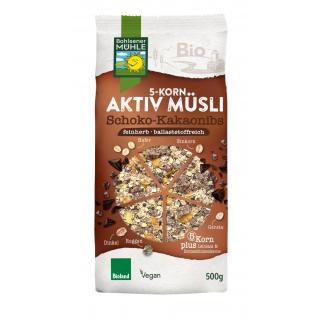 5-Korn Aktiv Müsli Schoko-Kakaonibs