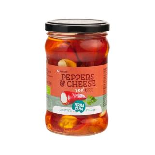 Rote Peperoni mit Frischkäse